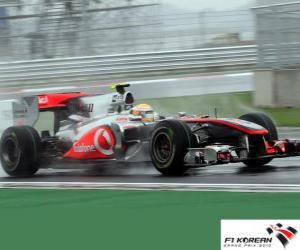 yapboz Lewis Hamilton - McLaren - Kore 2010 (Sınıflandırılmış 2 º)